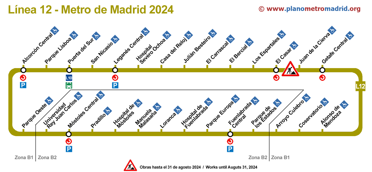 lijn 5 metro Madrid