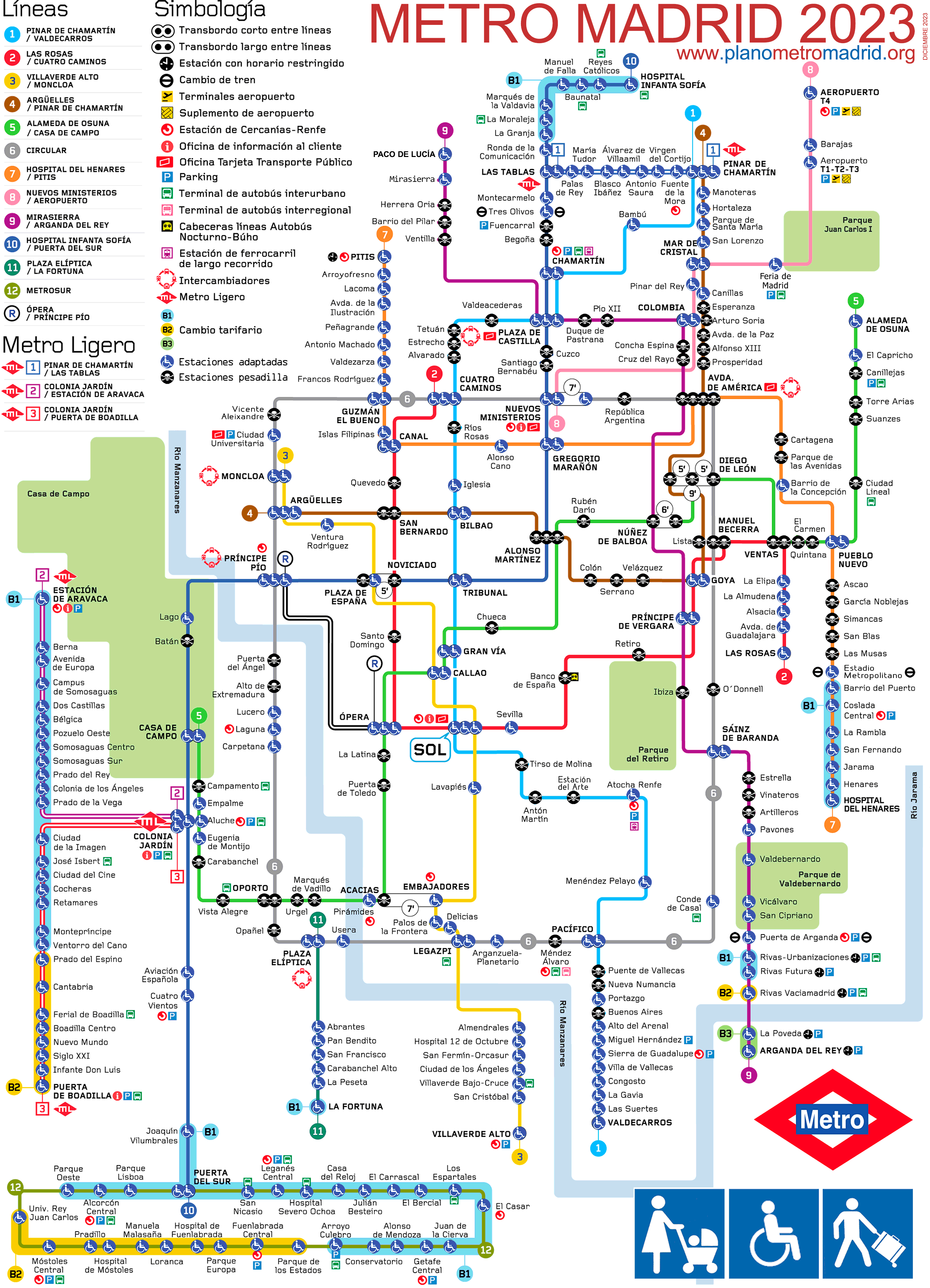 Madrid Metro Map Updated